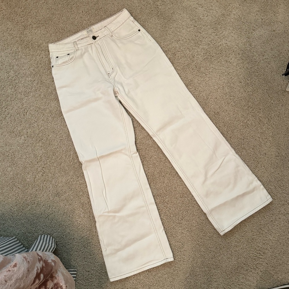 DISSH ALEXA WHITE HIGH-RISE STRAIGHT JEAN